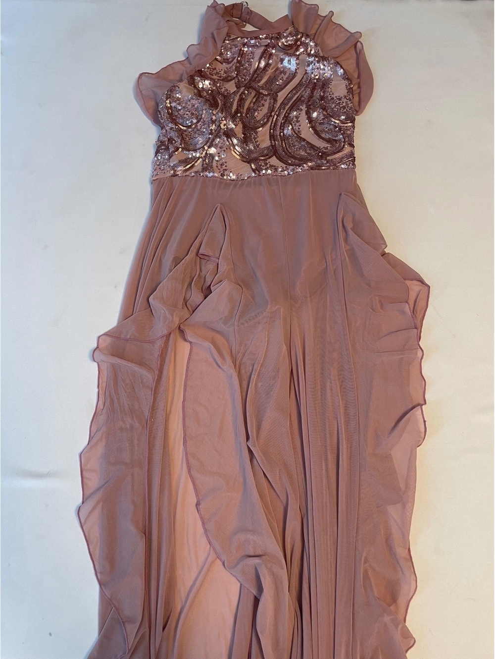 Centre House Dancer's Signature Pink Sequin Evening Dress